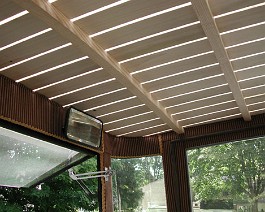 Looking up through the new roof before it received fabric.